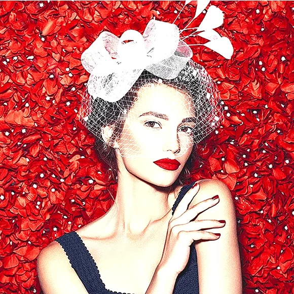 Beloved Millinery Fabulous White Couture Fascinator Veil Derby Tea Church Bridal Kentucky Derby Hat Veil - Etsy main image 3